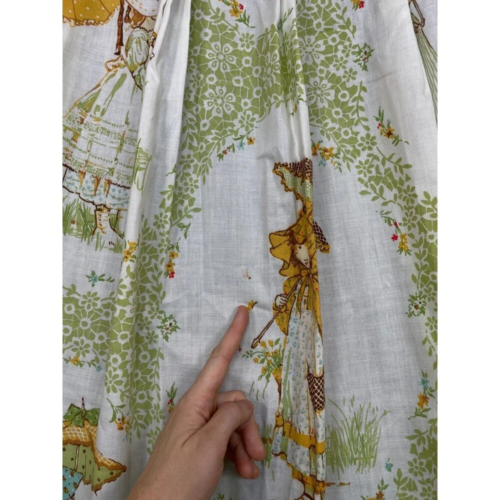 Vintage Holly Hobbie Curtain Panel American Greetings 1970s 70s Rare 29x31.5